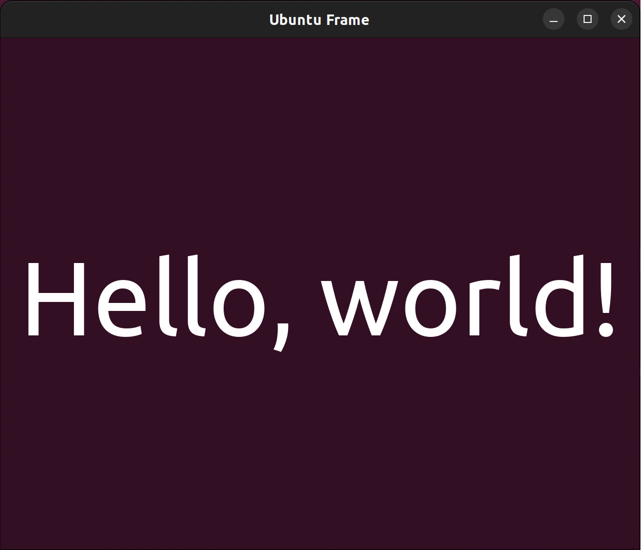 A Hello World! diagnostic message